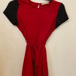 Hot & Delicious beaded red and black dress